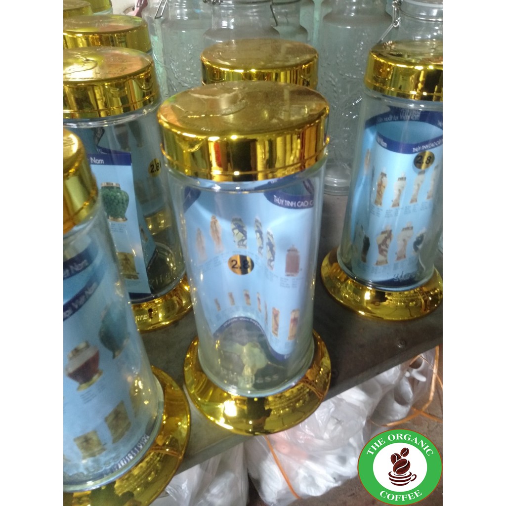 BÌNH THỦY TINH VÀ HŨ THỦY TINH NGÂM RƯỢU HS2.8L-THỦY TINH KHÔNG CHÌ