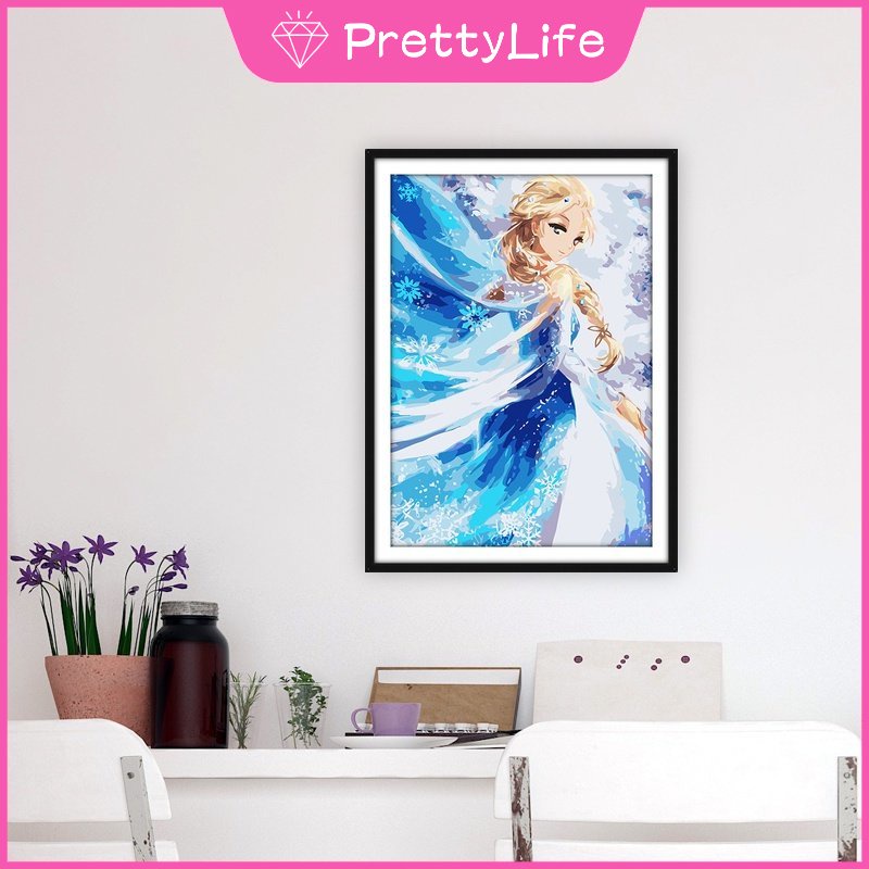 Bộ Tranh Đính Đá 5D Tự Làm 30x40cm Hình Tranh Aisha Trang Trí Nhà Cửa