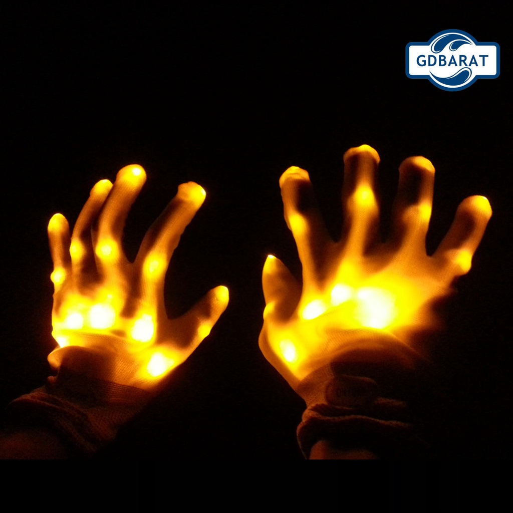 1 Đôi Găng Tay Đèn LED Neon Hóa Trang Halloween
