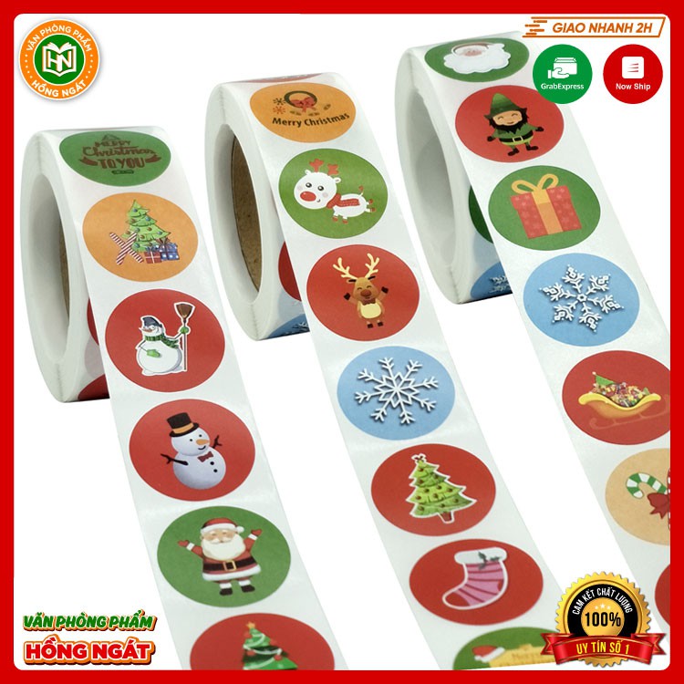 Sticker NOEL Cuộn⭐gồm 500 sticker hình đồ dùng của giáo viên làm quà tặng khen thưởng học sinh trong học tập