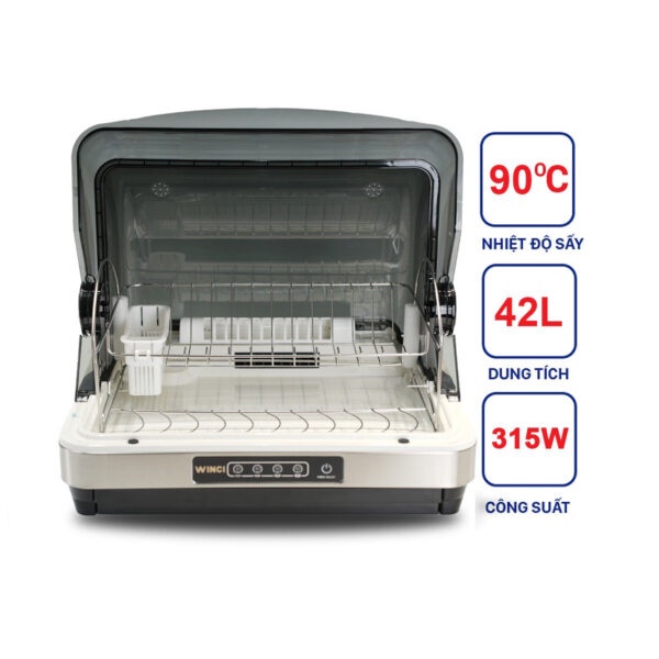 Máy khử trùng sấy khô bát đĩa đũa thìa dao thớt Winci KWC-UV007 Win-K7 bằng tia UV, dung tích 32L-45L bảo hành 24 tháng
