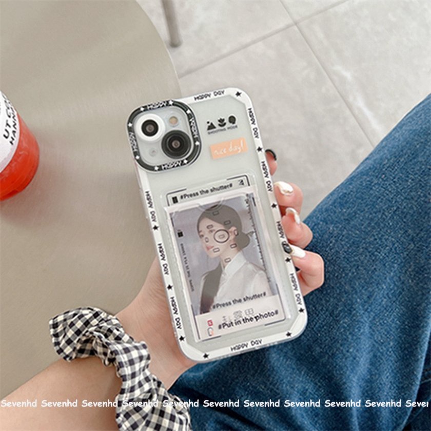 Ốp Điện Thoại Mềm Trong Suốt Có Ngăn Đựng Thẻ Cho iPhone 14 13 12 11 Pro Max X XR Xs Max 8 7 6 6s Plus SE 2020