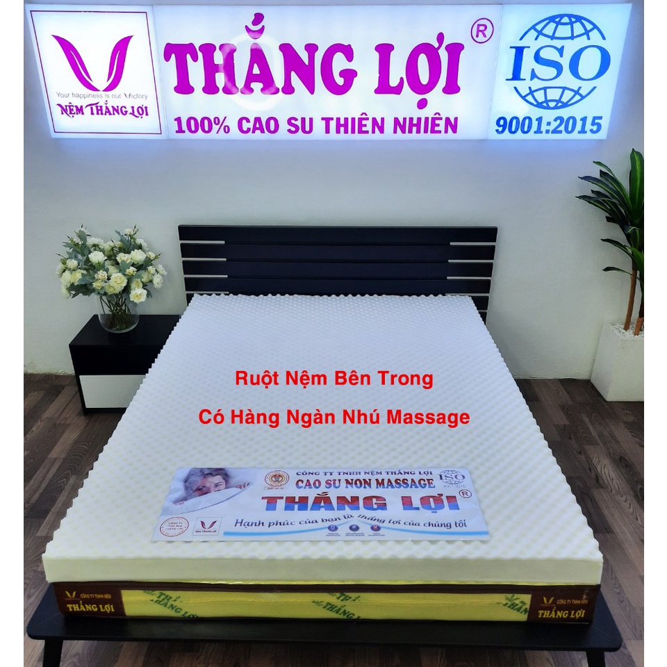 Nệm Cao Su Non Mat Xa Thắng Lợi Là Đệm Tổng Hợp Hàng Ngàn Lớp Nhú Massage Toàn Thân Khi Ngủ - Chăn Ga Gối Nệm Cao Cấp
