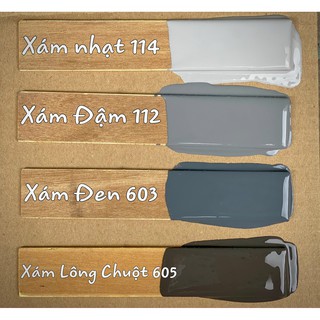 [Giá Hủy Diệt] Sơn chậu kiểng hệ nước ngoài trời Okay Paint Xám Nhạt ,Xám Đậm, Xám đen, Xám lông chuột lon 1kg