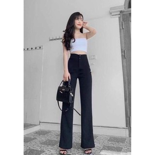 Quần ống loe cạp cao