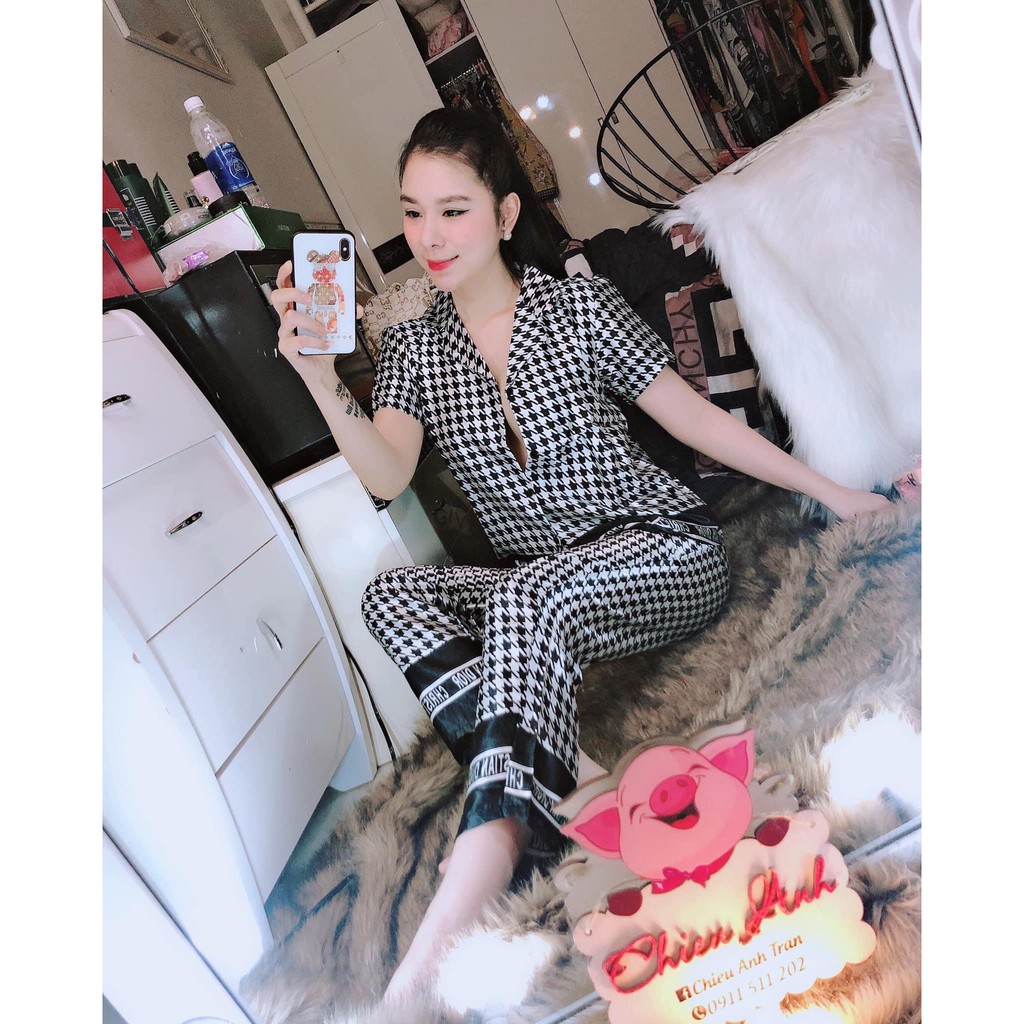 Set Đồ Bộ Pizama Nữ - Bộ Pijama Mặc Nhà HotGirl Siêu Sang Form Đẹp Chuẩn Shop - Kèm Hình Thật TN | BigBuy360 - bigbuy360.vn