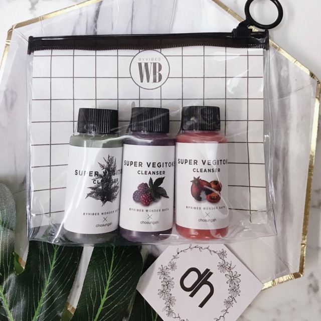SET MINI SỮA RỬA MẶT RAU CỦ THẢI ĐỘC Super Vegitors 30ml