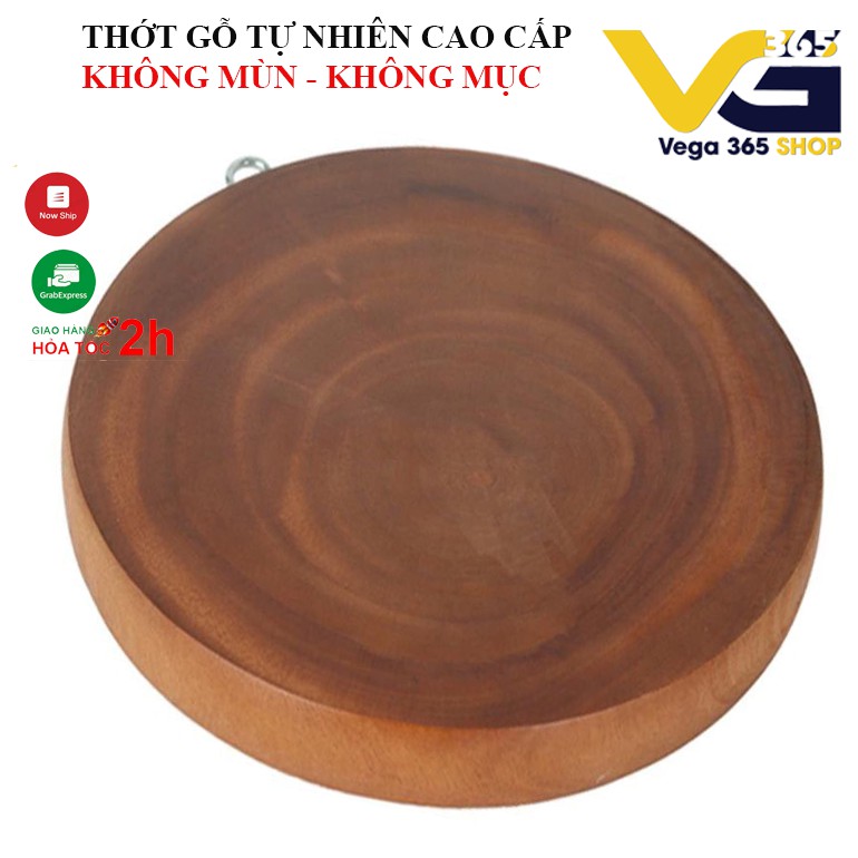  Thớt gỗ cây tự nhiên tròn dày - 25cm không lên dầm, không mủn, an toàn vệ sinh