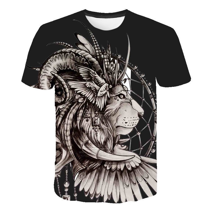 Áo thun tay ngắn in hình 3D thời trang cho nam nữ