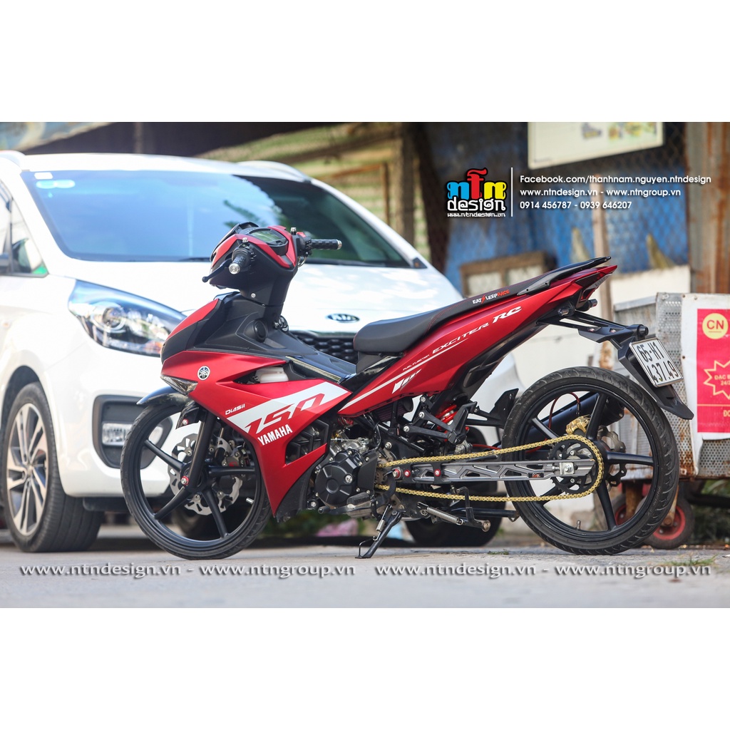 Tem rời Exciter 150 đỏ nhám Sniper , tem 3 lớp cao cấp