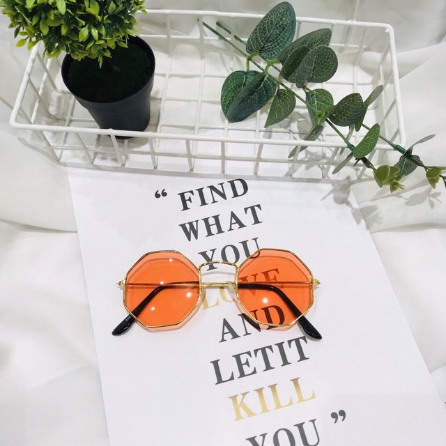 Mắt kính ulzzang hàn quốc hot trend ️gọng kính mát nữ đa giác /205/ thời trang TH173 | BigBuy360 - bigbuy360.vn