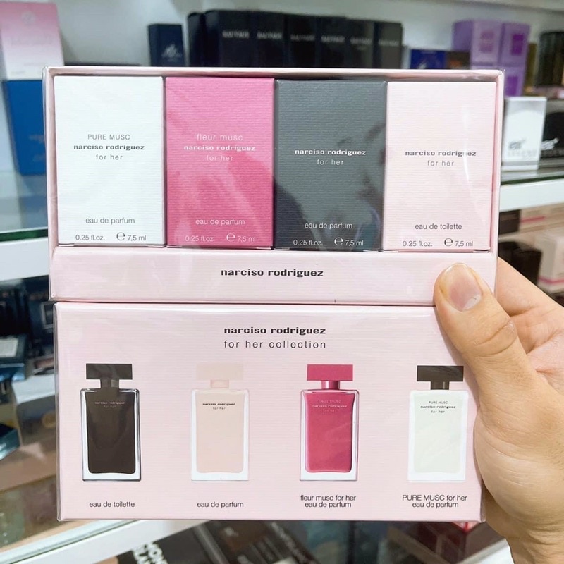 [Chính hãng] SET Bộ Nước Hoa Narciso Rodriguez For Her Mini 4 Chai 7.5ml | Thế Giới Skin Care