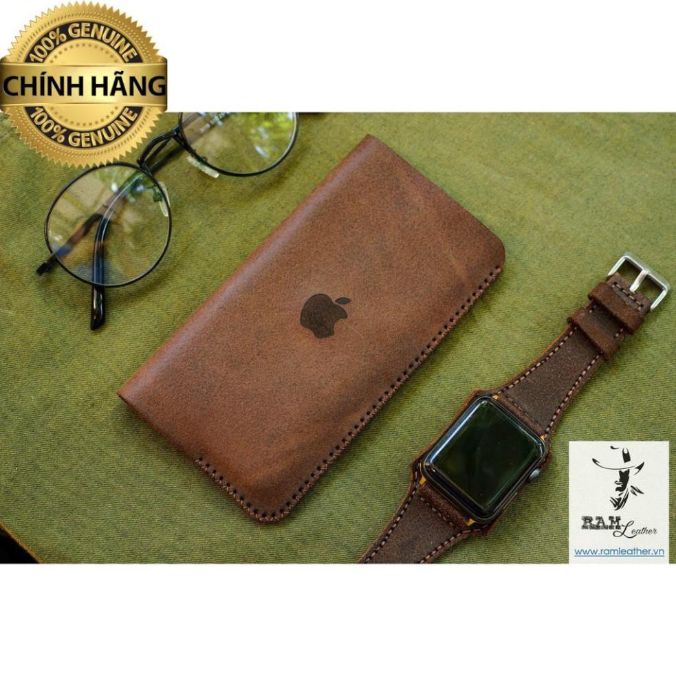 BAO DA IPHONE DA BÒ THẬT VINTAGE - IPHONE 6, 6PLUS, 7, 7 PLUS, 8, 8 PLUS, X, XS, XSMAX, IP 11, IP 11 PROMAX. SE .