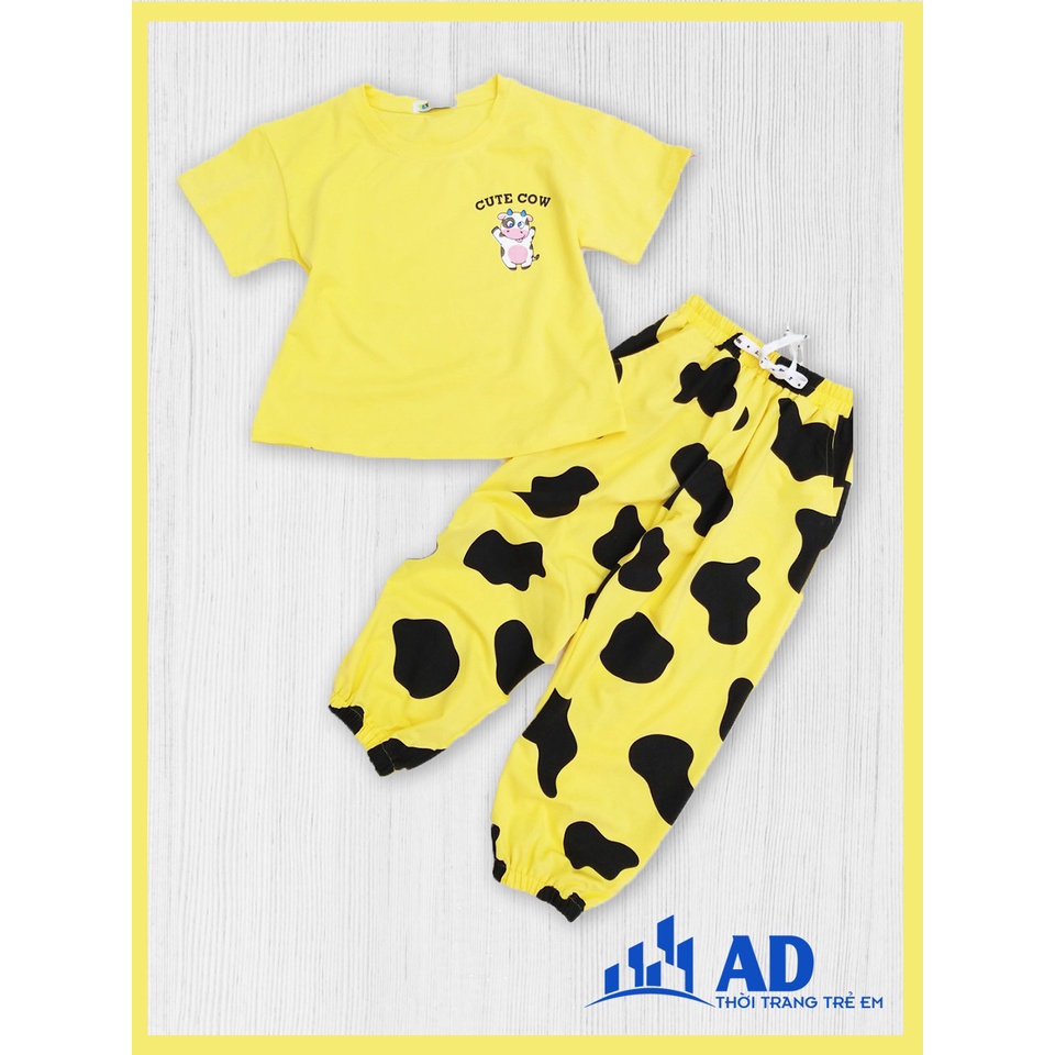 [5-48kg] Set đồ bộ thun 100%cotton dể thuơng cho bé gái!Cutecow