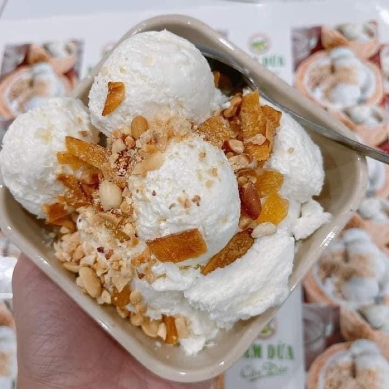 🥥🍨KEM DỪA CÔN ĐẢO CHUẨN HÀNG XỊN KO ĐÁ DĂM; KEM MỀM MƯỚT BÉO NGẬY CỐT DỪA🍨🥥