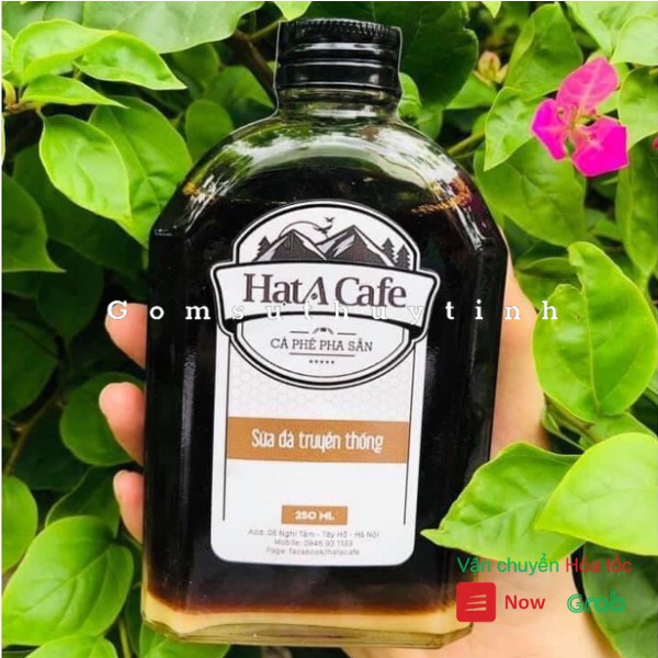 Chai thủy tinh vuông đựng Cold Brew 250ml