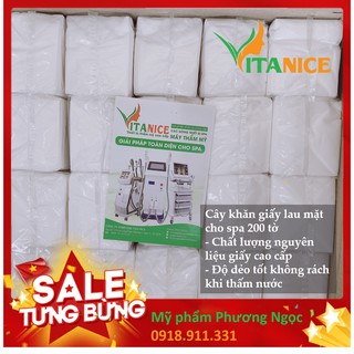 Khăn Giấy Rửa Mặt Cho Spa - 200 Tờ/Cây