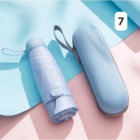 Dù (Ô) mini gấp gọn 8 thanh kèm bao đựng tiện lợi