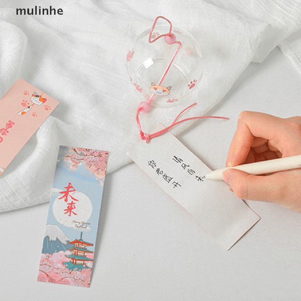 1 Chuông Gió Treo Trang Trí Bằng Thủy Tinh Họa Tiết Hibiscus Phong Cách Nhật Bản Sáng Tạo
