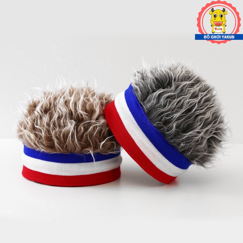 Tóc giả cho bé khói trắng dễ thương, mũ trẻ em phong cách hiphop cool ngầu