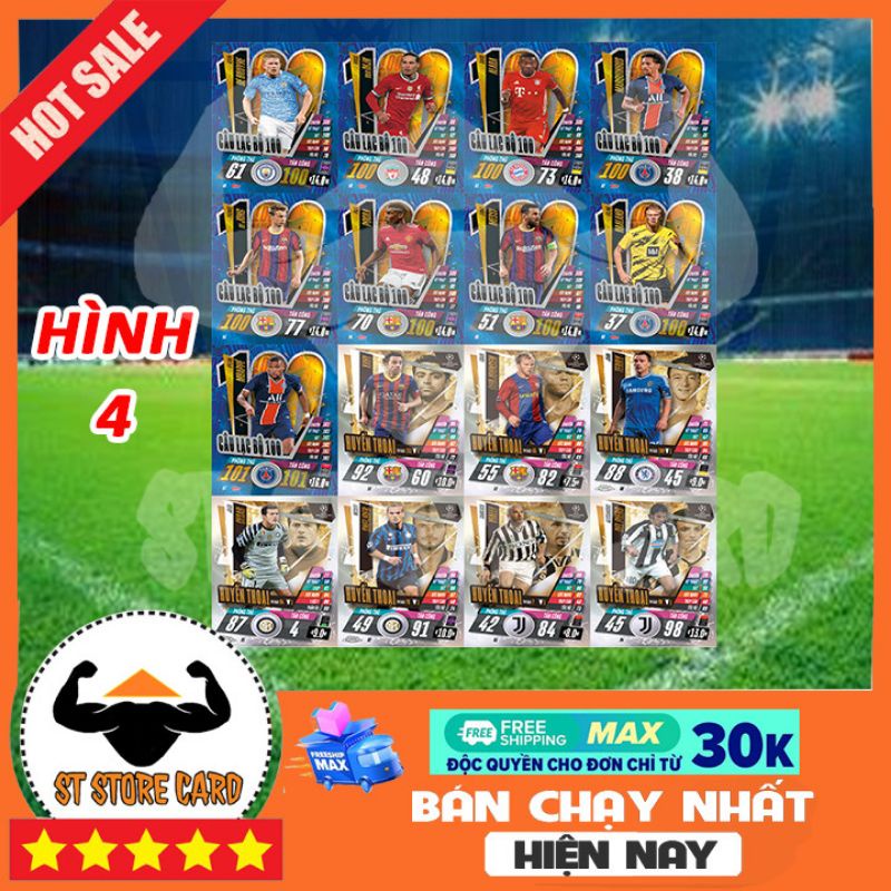 Thẻ cầu thủ bóng đá UCL 2020/21 size Poca Match Attax thẻ in custom ST STORE CARD