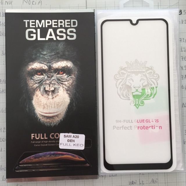 Kính cường lực full màn samsung A20