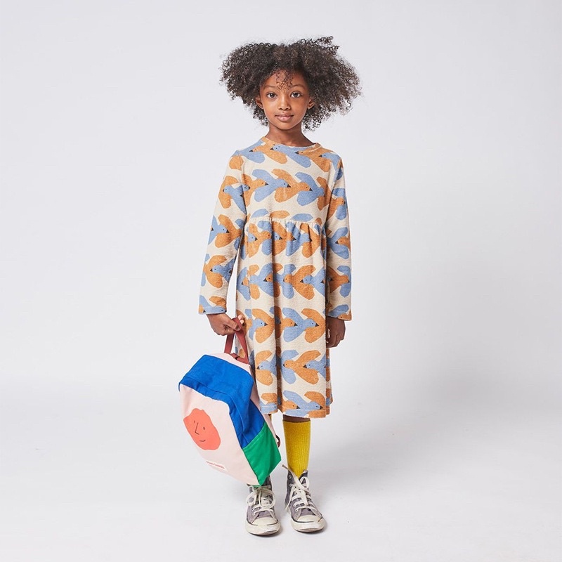 Ba Lô Vải Thêu Chữ Cái Dễ Thương Cho Trẻ Em Mầm Non, Hàng Cao Cấp Của Hãng BOBO CHOSES 100% Organic Cotton