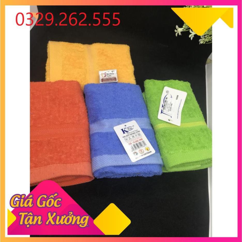 (Sale Khủng)  Sỉ 10 Khăn mặt KIA cao cấp vơi thành phần 100% Cotton tự nhiên - đủ mầu