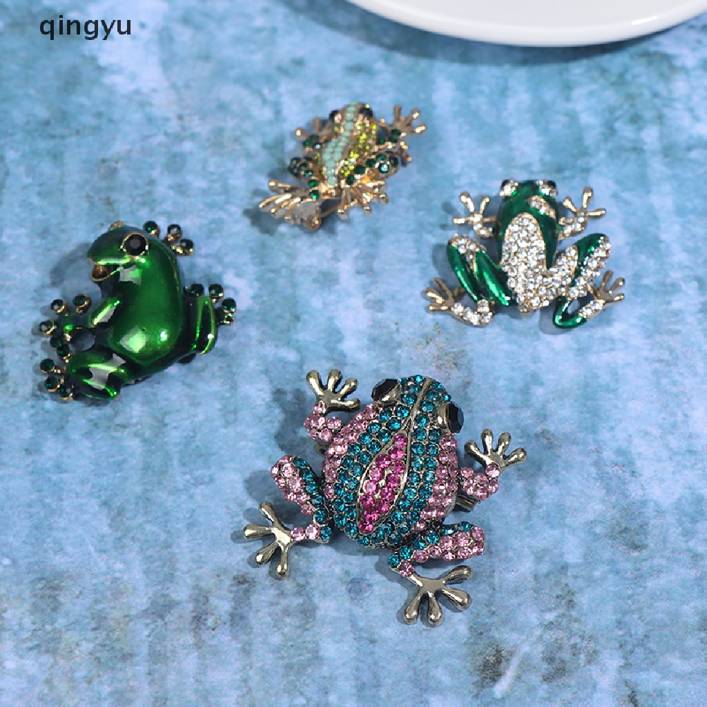 Trâm Cài Áo Hình Ếch Và Chim Đính Đá Dễ Thương