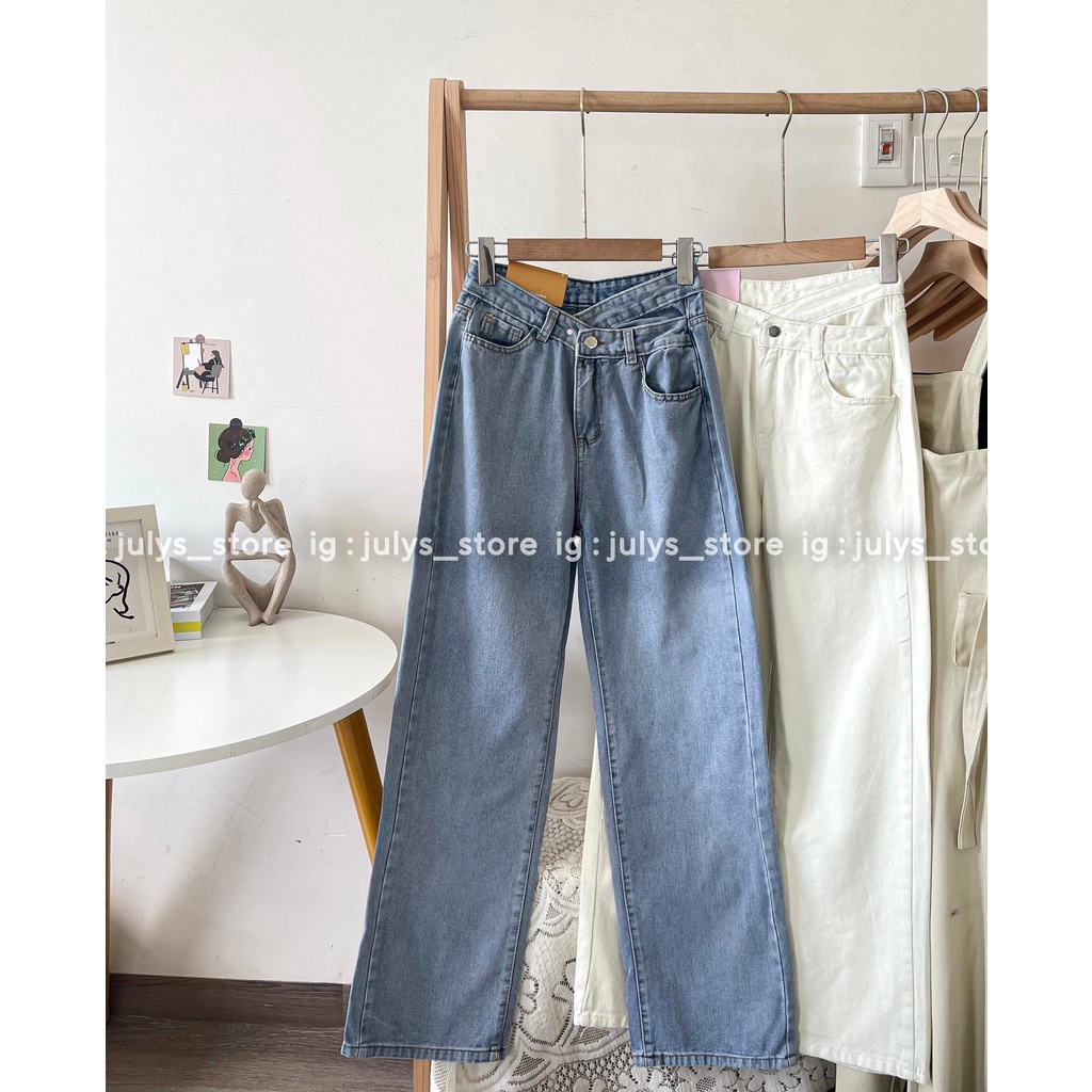 Quần jeans cạp chéo QC (ảnh thật kèm video)