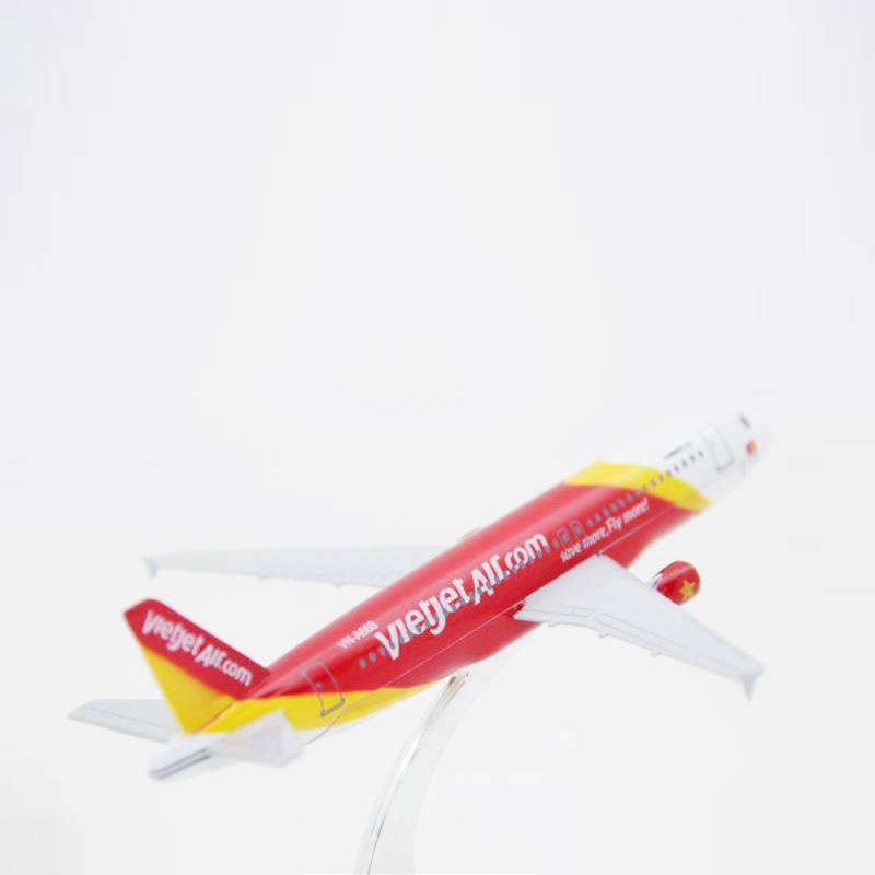 Mô hình máy bay đồ chơi Việt Nam Airbus 320 A320 Die Cast 16CM