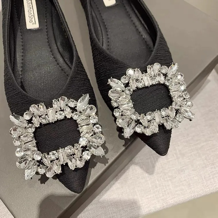 Giày Búp Bê Da Lộn Mũi Nhọn Đế Bằng Dễ Phối Đồ Thời Trang Xuân Thu 2022 Size 33-48 Cho Nữ