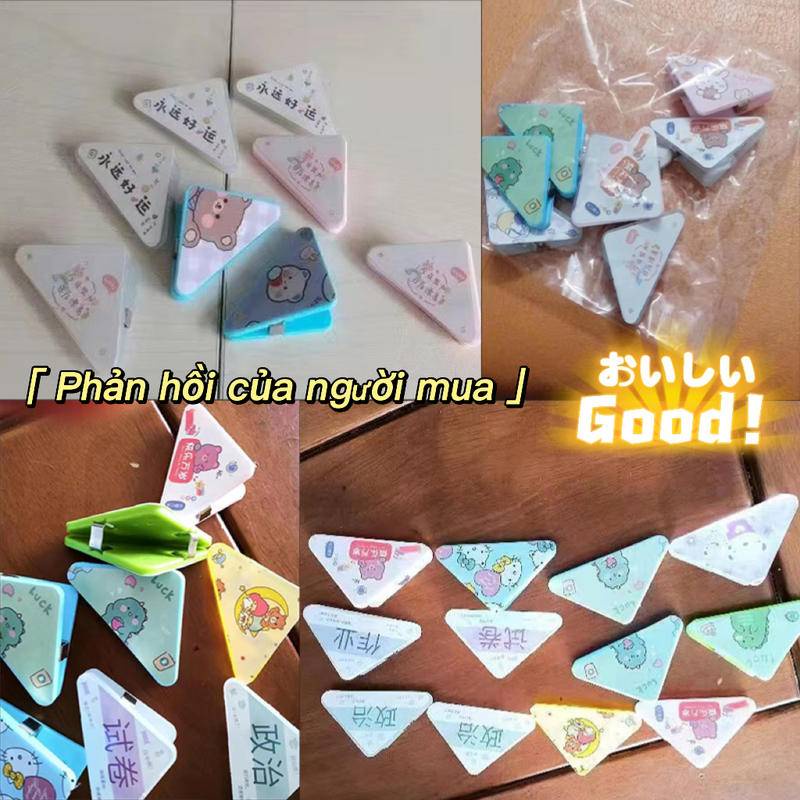 ⭐ iLado ⭐ 【4 PCS】 Kẹp tài liệu mini Tam giác kẹp giữ Kẹp Bướm kẹp nhựa Văn phòng phẩmCute Stickers trong suốt màu đặc Học Sinh kẹp giấy đồ dùng học tập Acrylic Tiện Dụng Cho Học Sinh cho trường học văn phòng dễ thương