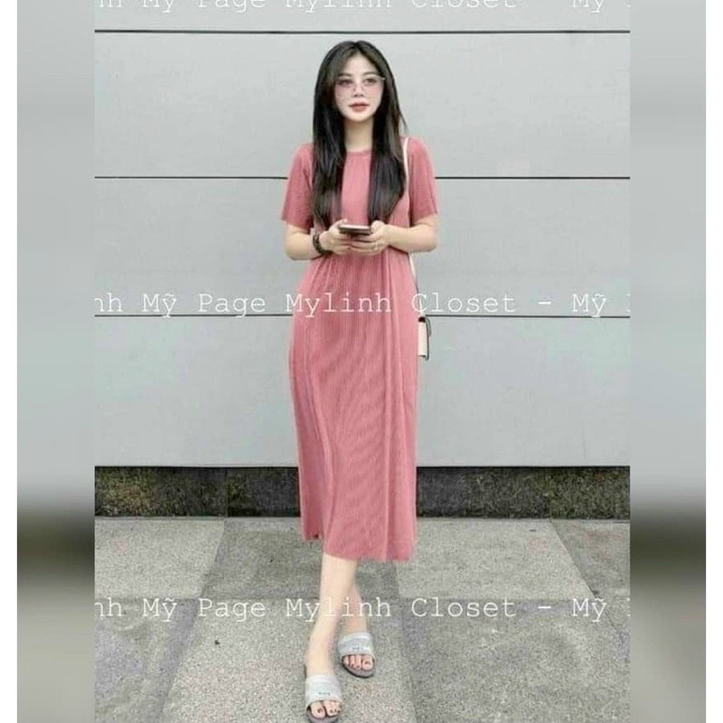 Đầm suông tăm ly dáng dài maxi mặc siêu xinh