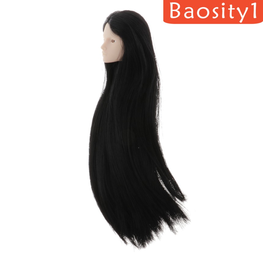 Đầu Búp Bê Nữ Tóc Đen Tỉ Lệ 1: 6 Cho Đầu Búp Bê 3 +