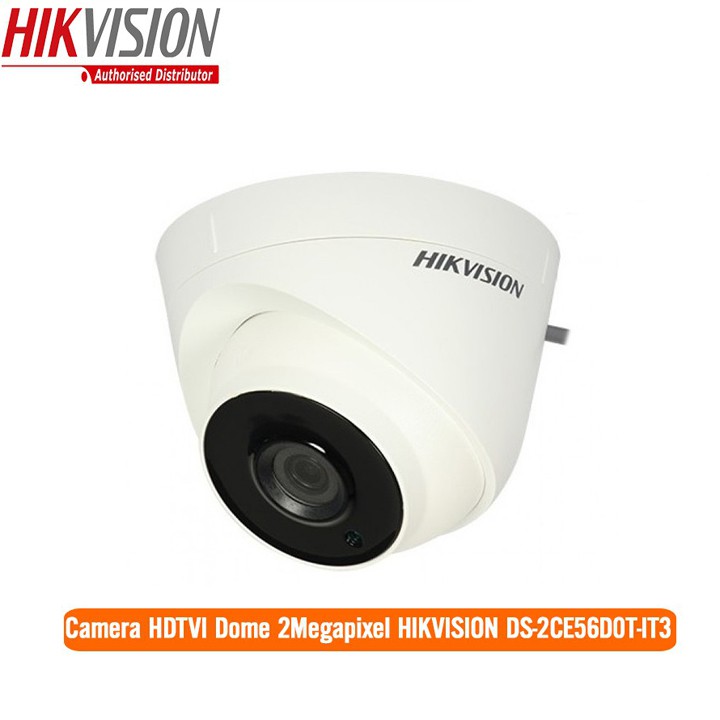 Camera HDTVI Dome 2MP hồng ngoại 40m Hikvision DS-2CE56D0T-IT3 - Chính hãng Nhà An Toàn
