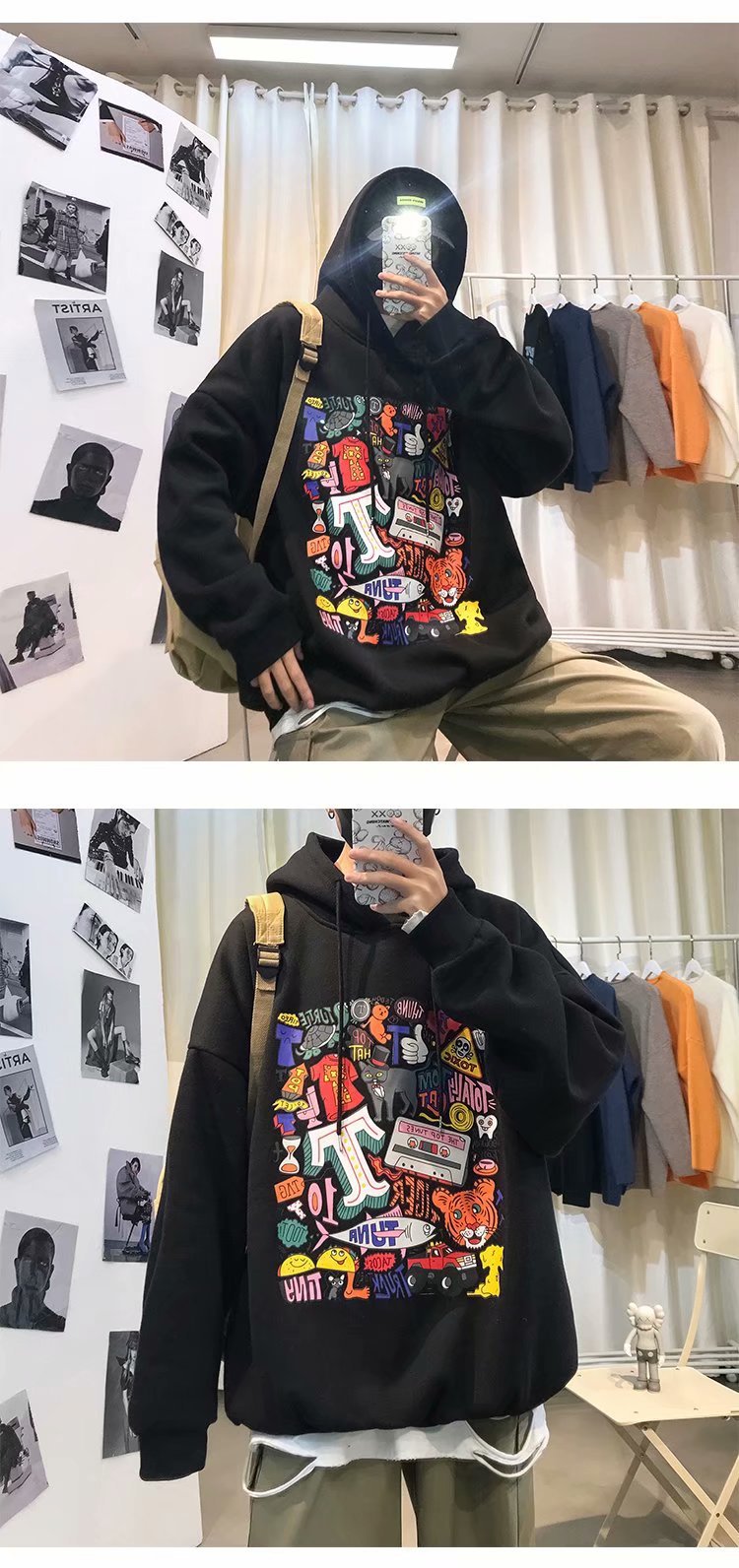 Áo Hoodie Dáng Rộng Phong Cách Hàn Quốc Thời Trang Cho Nam | BigBuy360 - bigbuy360.vn