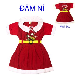 Áo đầm hoá trang ông già Noel vải nỉ cho bé từ 8 kg đến 25 kg