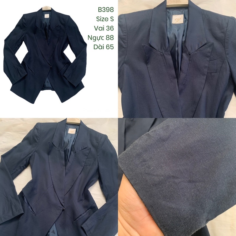 Áo khoác vest/blazer nữ B398 khoá gài 2hand Hàn si tuyển ảnh thật