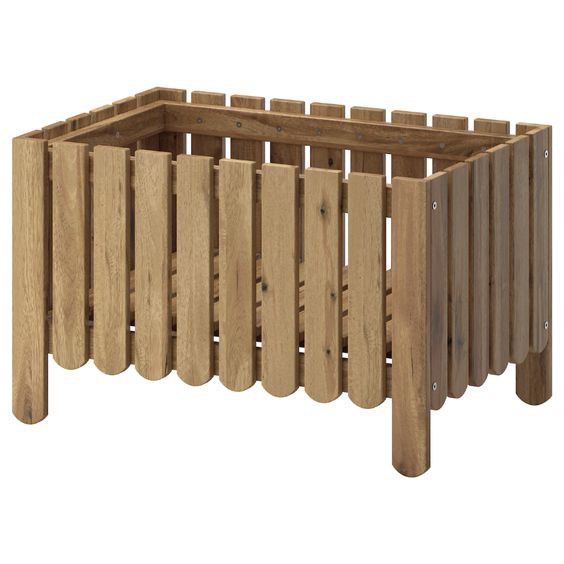 Combo 2 chậu gỗ ban công lắp ghép trồng cây