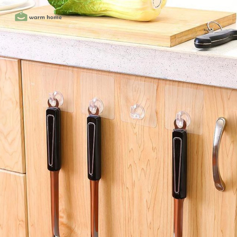 Móc Treo Đồ Dán Tường Bằng Nhựa Trong Suốt Tiện Dụng