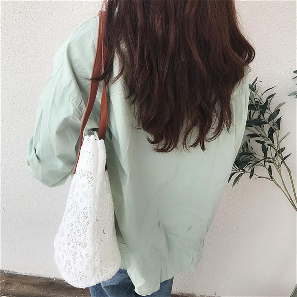 Túi Đeo Vai Phối Ren Thiết Kế Đục Lỗ Thời Trang Mùa Hè Cho Nữ