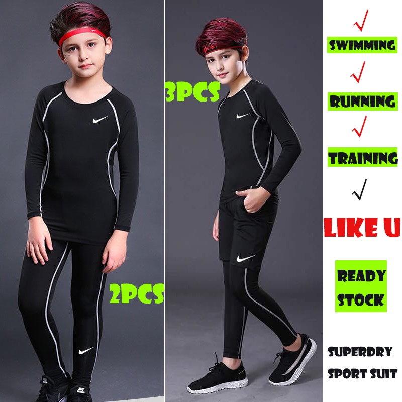 Bộ Đồ Bơi 2 / 3 Món Áo Tay Dài + Quần Dài Phong Cách Baju Renang Lelaki Hồi Giáo Cho Bé Trai