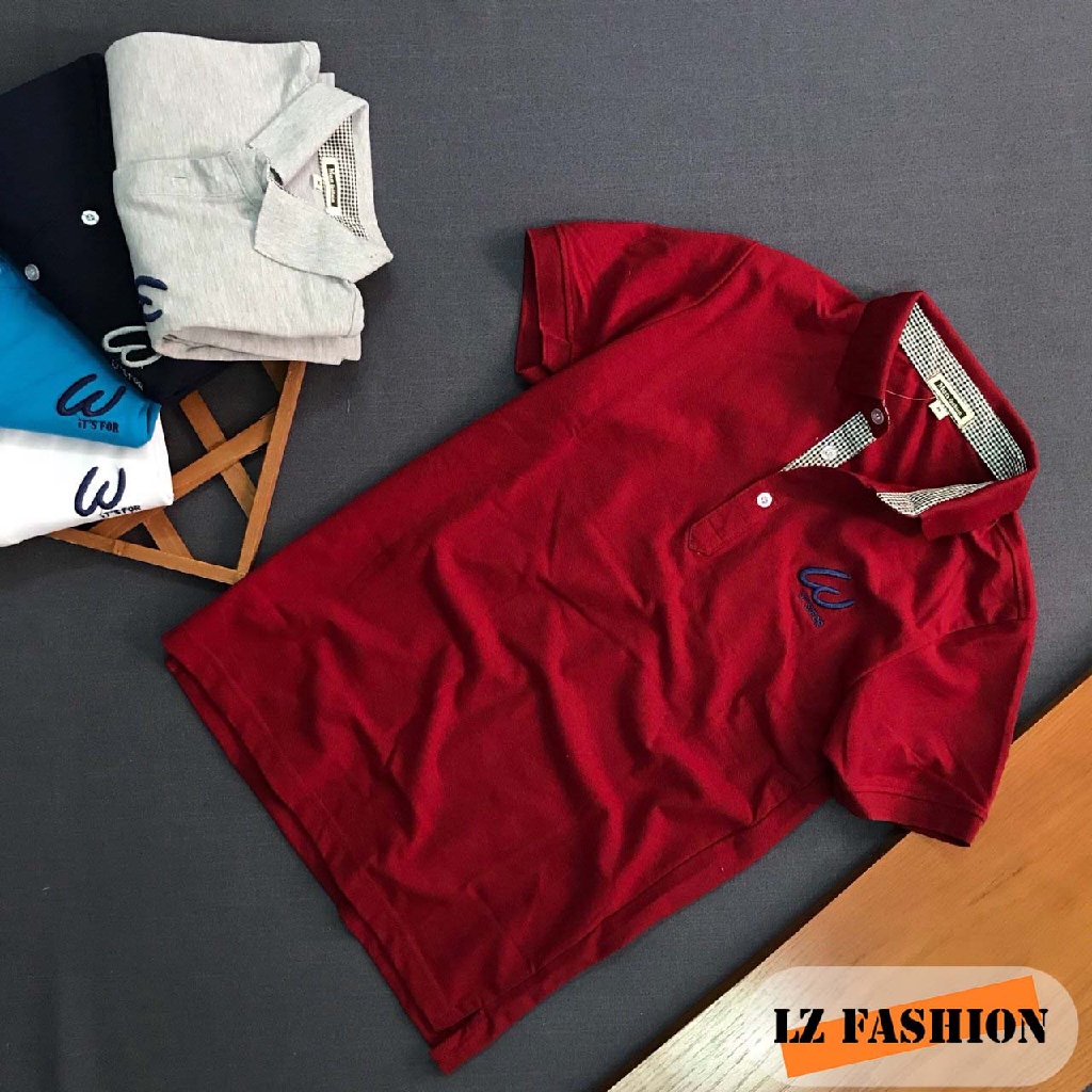 ÁO THUN NAM COTTON CỔ POLO LOGO W THÊU CỰC ĐẸP - LZ FASHION - PS041 | BigBuy360 - bigbuy360.vn