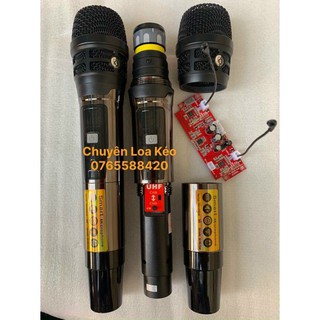 Micro loa kéo shure ugx 23 sóng uhf vỏ nhôm sét tần số cao cấp màu xám đen