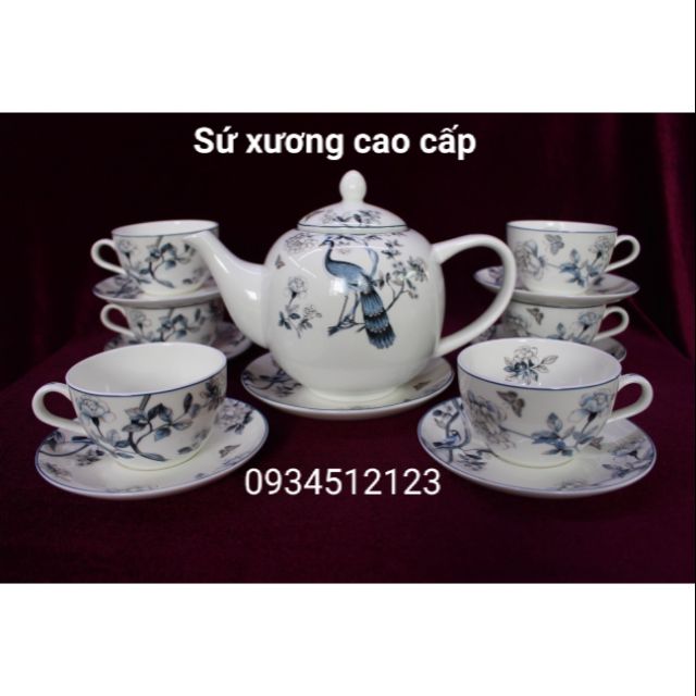 Bộ Ấm Trà Sứ Xương, Bộ Trà Sứ Xương Cao Cấp