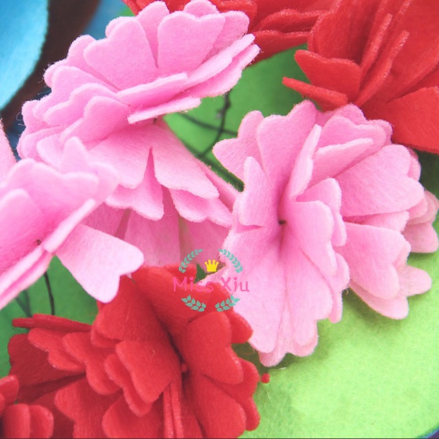 Bó hoa vải tự trang trí tặng người thân yêu