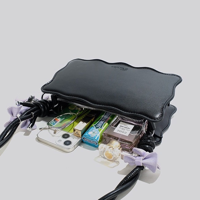 🌸Hàng Order🌸 Túi Xách Nữ CEEKAY Da Trơn Kiểu Sóng Khóa Kéo Quai Da Đan Đính Nơ Sang Chảnh Nữ Tính 🌸Hàng Quảng Châu