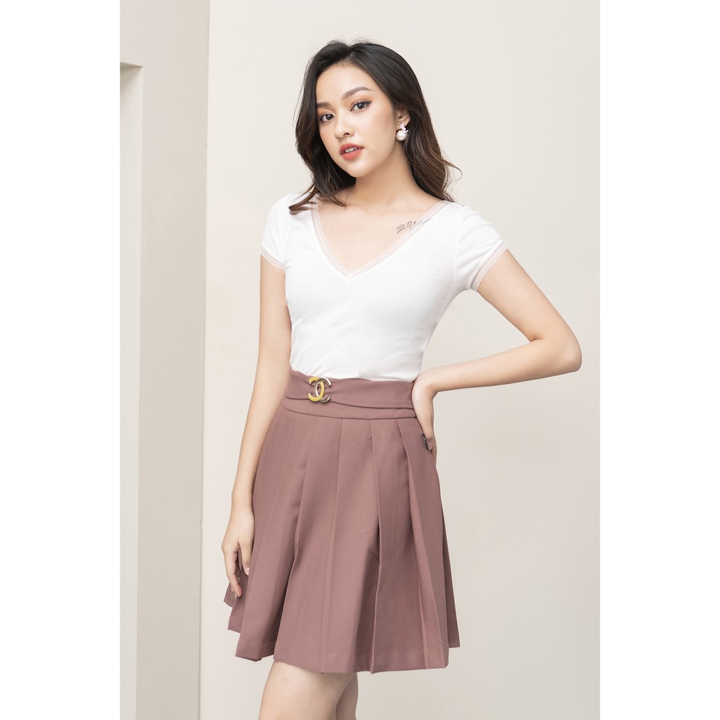 Chân Váy Xếp Ly Ngắn Dáng Xòe LUPERI LFCV598 Chất Liệu Cao Cấp Siêu Mát Cho Nữ Công Sở