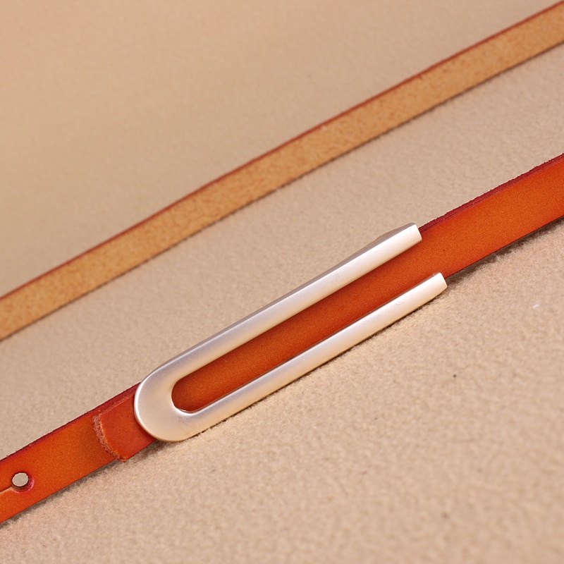 Thắt Lưng Hai Lớp Bằng Da Bò Mỏng Phong Cách Hàn Quốc Thời Trang Cho Nữ